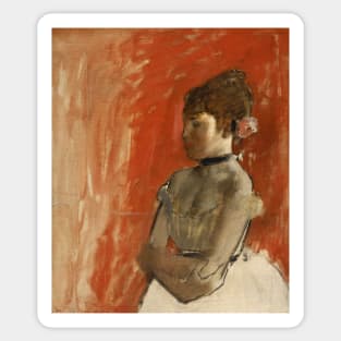 Ballet Dancer with Arms Crossed by Edgar Degas Sticker